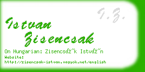 istvan zisencsak business card